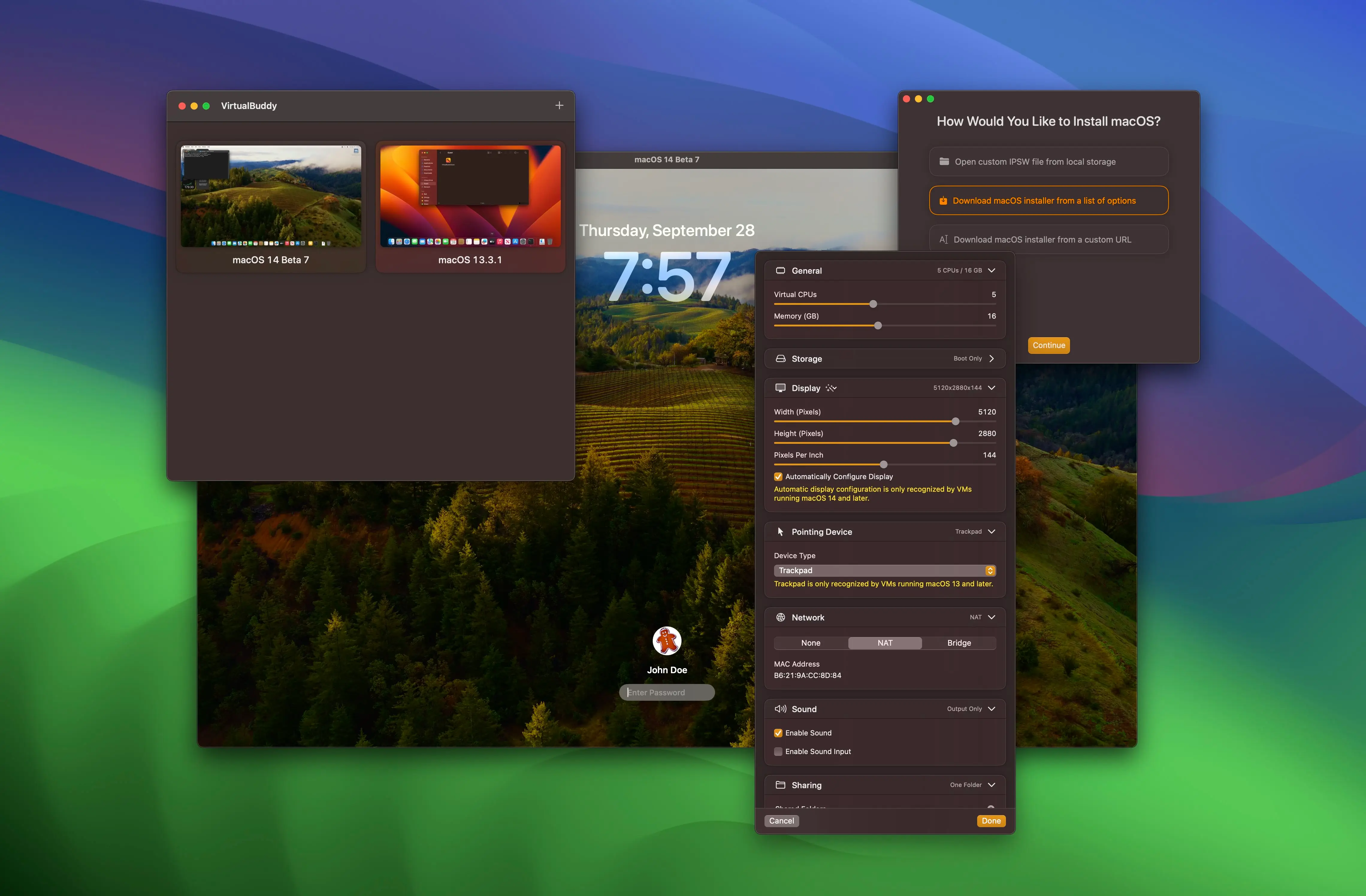 VirtualBuddy - macOS Virtualization for Apple Silicon user interface
